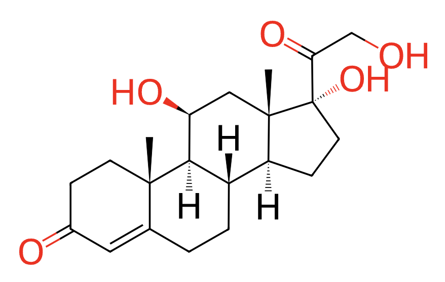 Chemical Structure of Cortisol